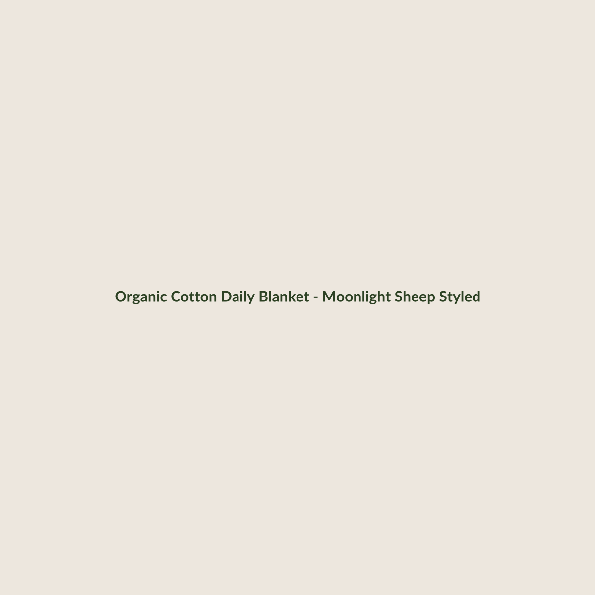 Moonlight Sheep organic cotton baby blanket - styled view